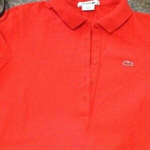 Lacoste Short Sleeved Red Golf Shirt In